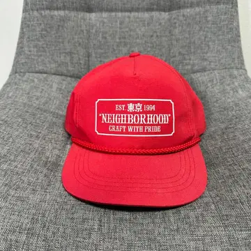 NEIGHBORHOOD 트래커 캡 바이커 아메카지 빨간색 레드