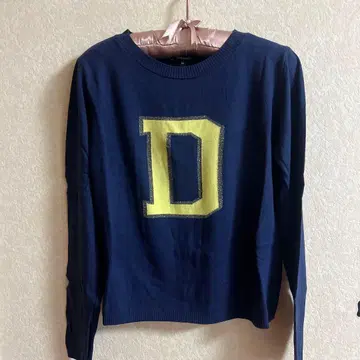 DENNY ROSE 네이비 D 로고 니트 스웨터 XS
