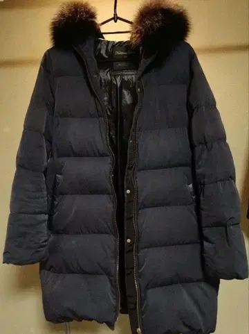 nano universe 니시카와 다운 다운 코트 네이비 퍼 포함 36