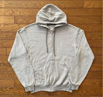 프룻 오브 더 룸 지퍼 후드티 그레이 무지 M
