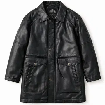 DURANTE 천연 가죽 가죽 코트 남성용 S 롱 기장 블랙 가을/겨울