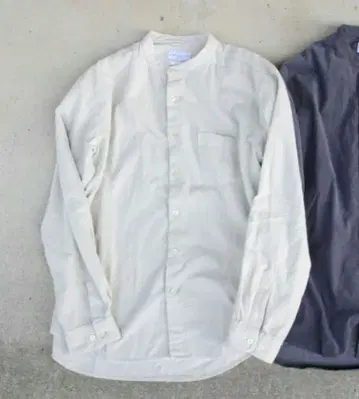 MANUAL ALPHABET 코듀로이 밴드 카라 셔츠 루즈핏