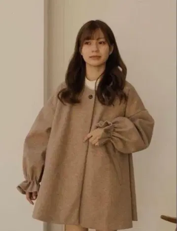 moi tytto 캔디 슬리브 A라인 코트