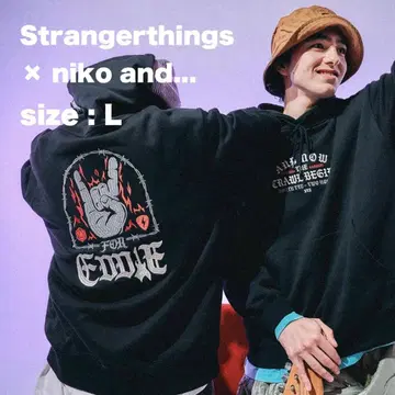 기묘한 이야기 niko and - 그래픽 후드티 L 사이즈