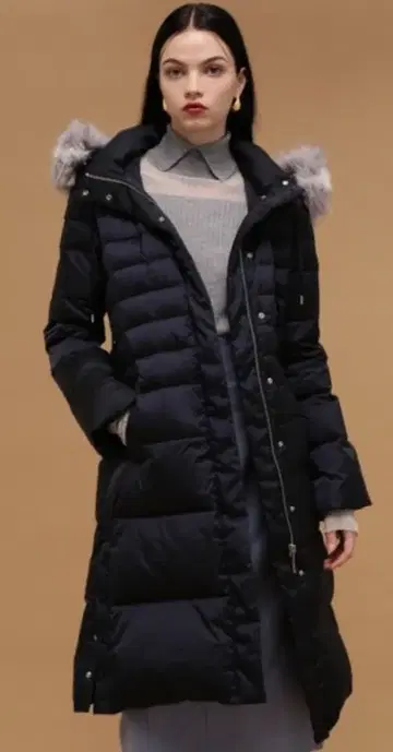 핑키앤다이안 타프타 롱 다운 코트