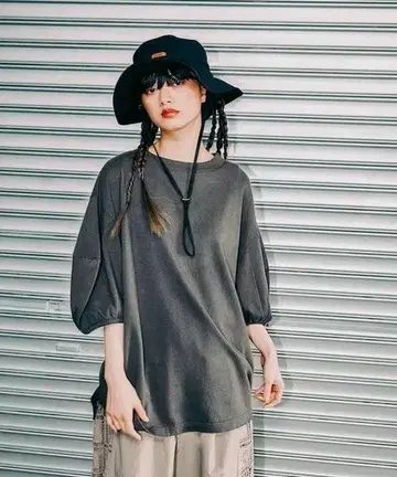 MODE NORM CORE 코튼 천축 3D 슬리브 풀오버 티셔츠