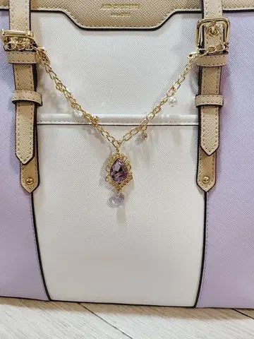 앤드슈에트 벨트 디자인 토트백 라벤더 참 포함