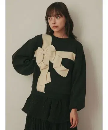 merry jenny 선물 리본 니트