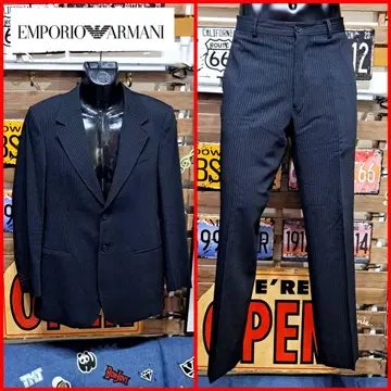 엠포리오 아르마니 스트라이프 투버튼 셋업 수트 50