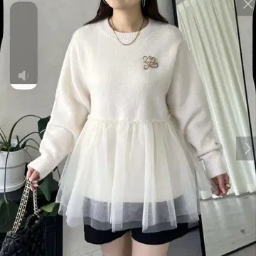 prose verse 밑단 튤 니트