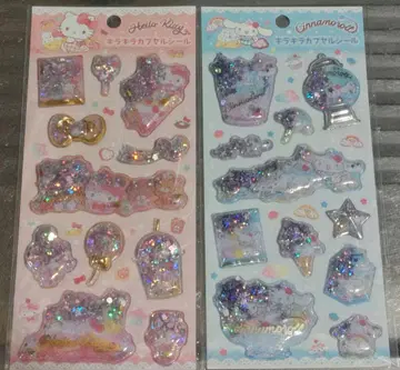 산리오 반짝반짝 캡슐씰 헬로키티 시나모롤