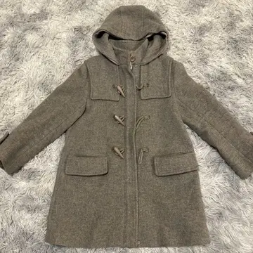 FRAY.I.D 후드 부착 더플 코트 그레이