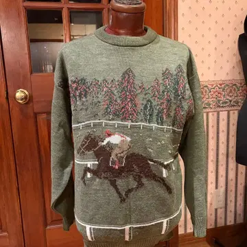 영국제 디자인 니트 승마 M 빈티지 영국제