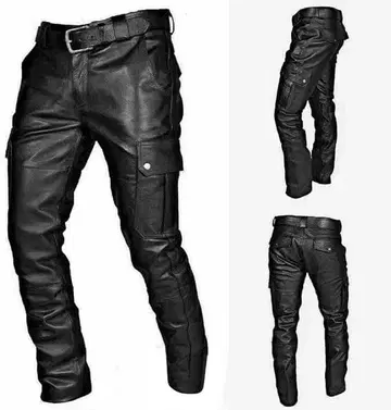남성용 PU 가죽 팬츠 ( 2XL )