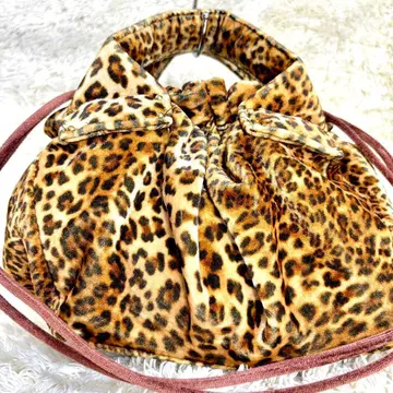 컨디션 최상 LUDLOW 라들로 2way 복조리 숄더백 레오파드 무늬