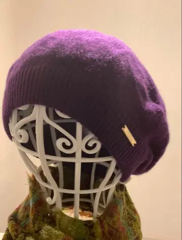 훌라 워셔블 캐시미어 니트 모자 퍼플