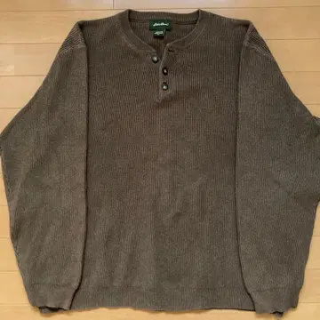 Eddie Bauer 브라운 헨리넥 스웨터 XL