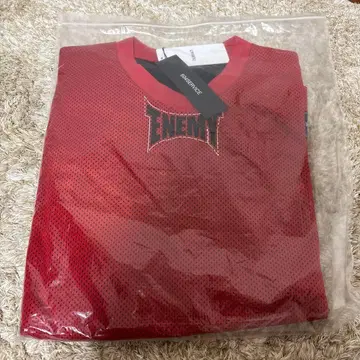 NUBIAN 604SERVICE 빨간색 메쉬 T셔츠 L 사이즈