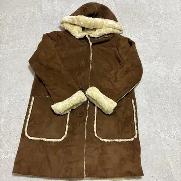 [ niko and - ] 후드 부착 무스탕 코트 여성용 겨울