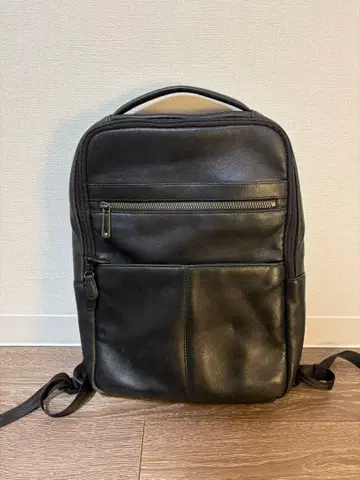 ace. 가죽 백팩 블랙