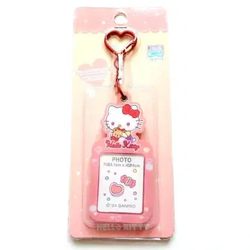 한국 산리오 공식 상품 헬로키티 미니 사진 홀더 키링