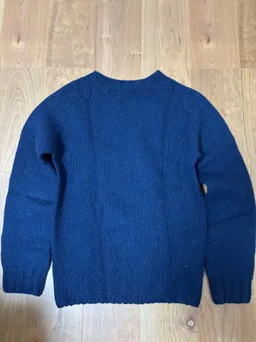 INVERALLAN 울 크루넥 스웨터 36 네이비