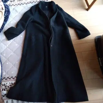 메종드소일 블랙 롱 코트 2 사이즈