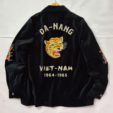 HOUSTON 휴스턴 베트남 자켓 스카잔 벨벳 호랑이 자수 XL