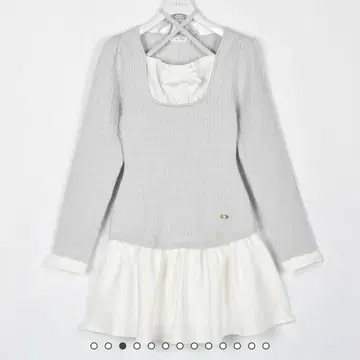 evelyn 에블린 체크 도킹 니트 op