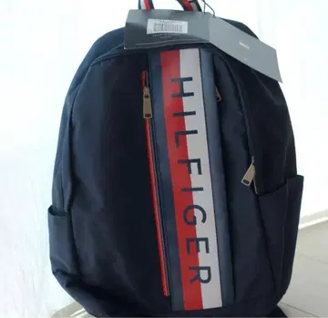 새상품 TOMMY HILFIGER 네이비 스트라이프 백팩