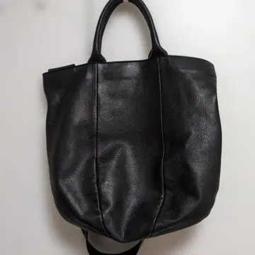 HIRAMEKI 천연 가죽 블랙 토트백
