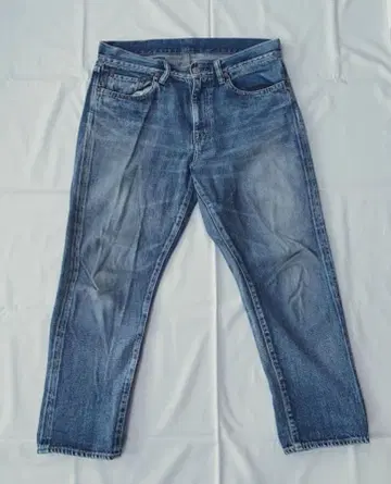 DEEP BLUE 감축 데님 보이프렌드 앵클 기장 청바지 73388