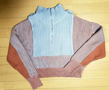 어반 리서치 지퍼 스웨터 큰 옷깃 세일러 니트