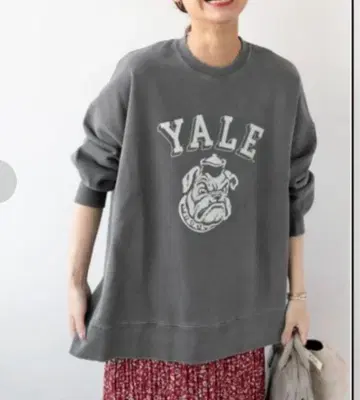 저널 스탠다드 리룸 YALE 칼리지 로고 맨투맨 그레이