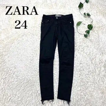 ZARA 자라 스키니 스트레치 소재 슬림 레그 블랙 블랙 컬러 24