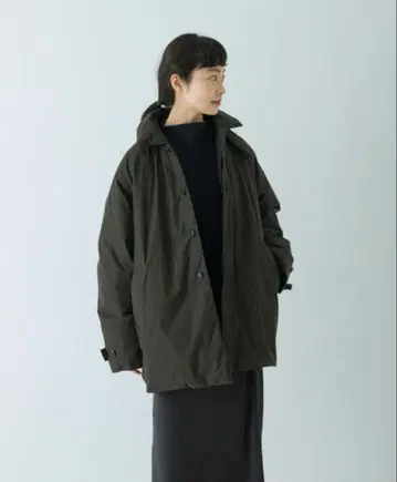 택 포함 새상품! 카구레 코튼 다운 자켓 INK BLACK