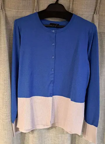 야마다야 Aga 바이컬러 긴팔 가디건