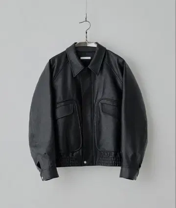 [ WYM LIDNM ] 보아 레더 자켓 블랙 L