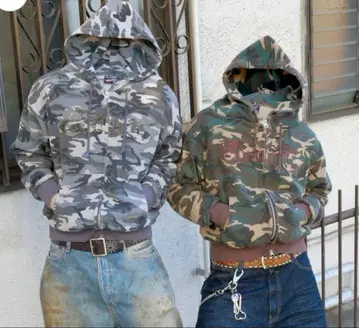 BELVET 카모플라쥬 풀 지퍼 후드티 완판템