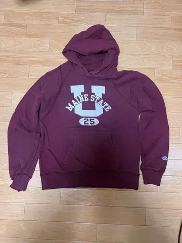 Champion 버건디 후드티 L 사이즈