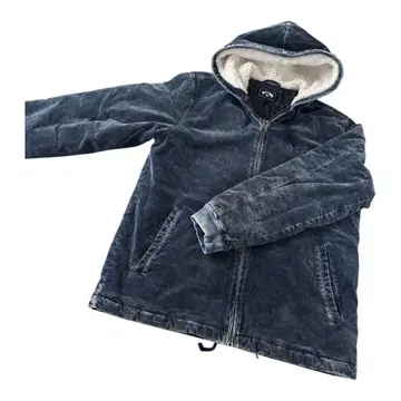 다크 블루 후드 부착 G 재킷