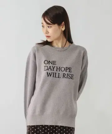 글로벌 워크 몰 니트 모듬 로고 풀오버 라이트 그레이