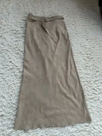 FRAY I.D (프레이 아이디) 레더라이크 스커트 베이지