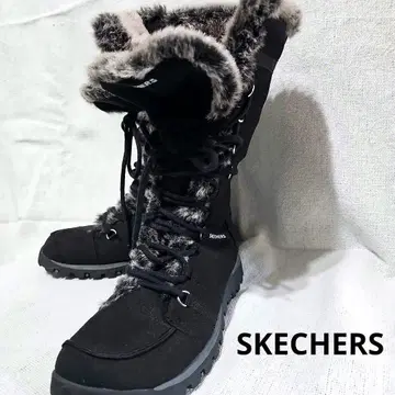 [ Doruche ] SKECHERS 스케쳐스 방한 퍼 부츠 블랙
