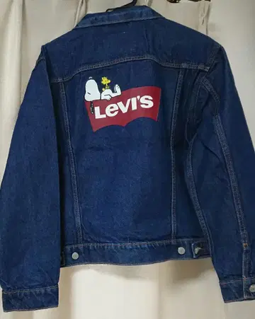 리바이스 데님 자켓 스누피 자수