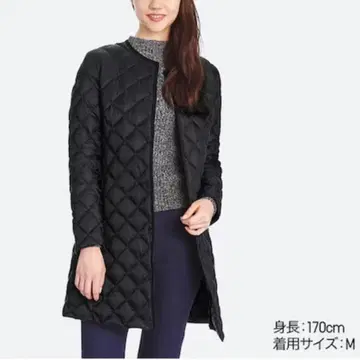 유니클로 울트라 라이트 다운 퀼팅 다운 코트 이너다운 L 블랙