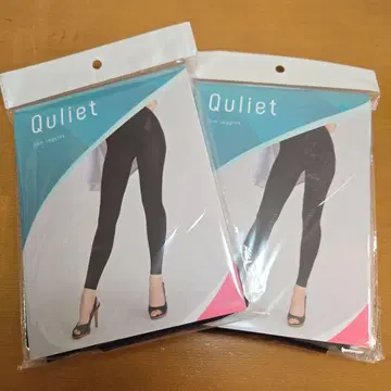 큐리에트 Quliet 슬림 레깅스 블랙 2장 세트