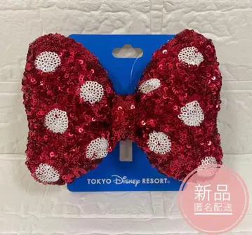 디즈니 스팽글 머리끈 헤어포니 미니의 날 파르팔루자 리본