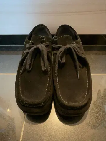 GU 리얼 가죽 모카신 신발 블랙 27cm