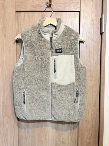 TAION 리버서블 보아 다운 베스트 리버서블 베이지 M